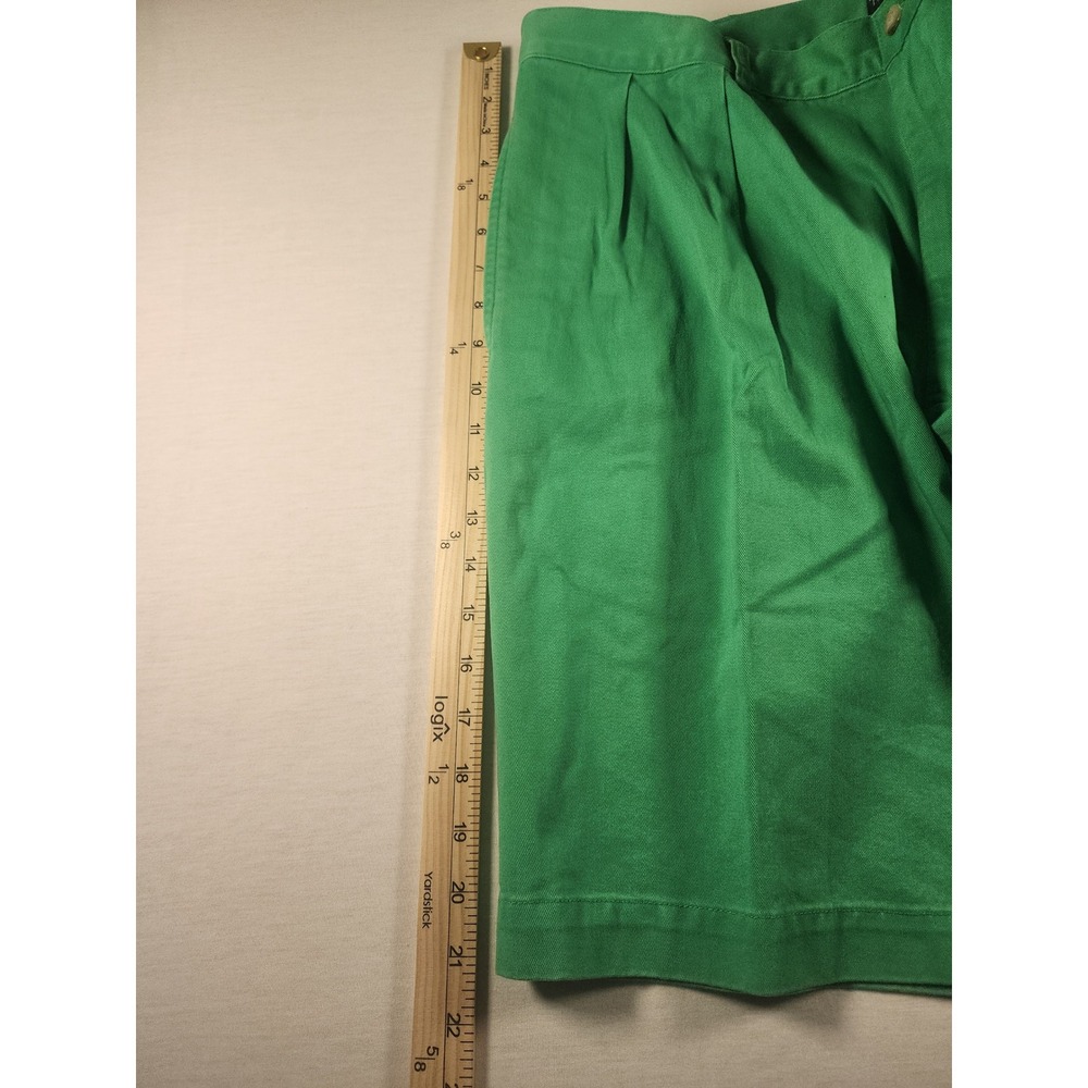 Polo Ralph Lauren Tyler Short Mens 40 Green Pleated Classic Chino Cotton Golf - Picture 3 of 9